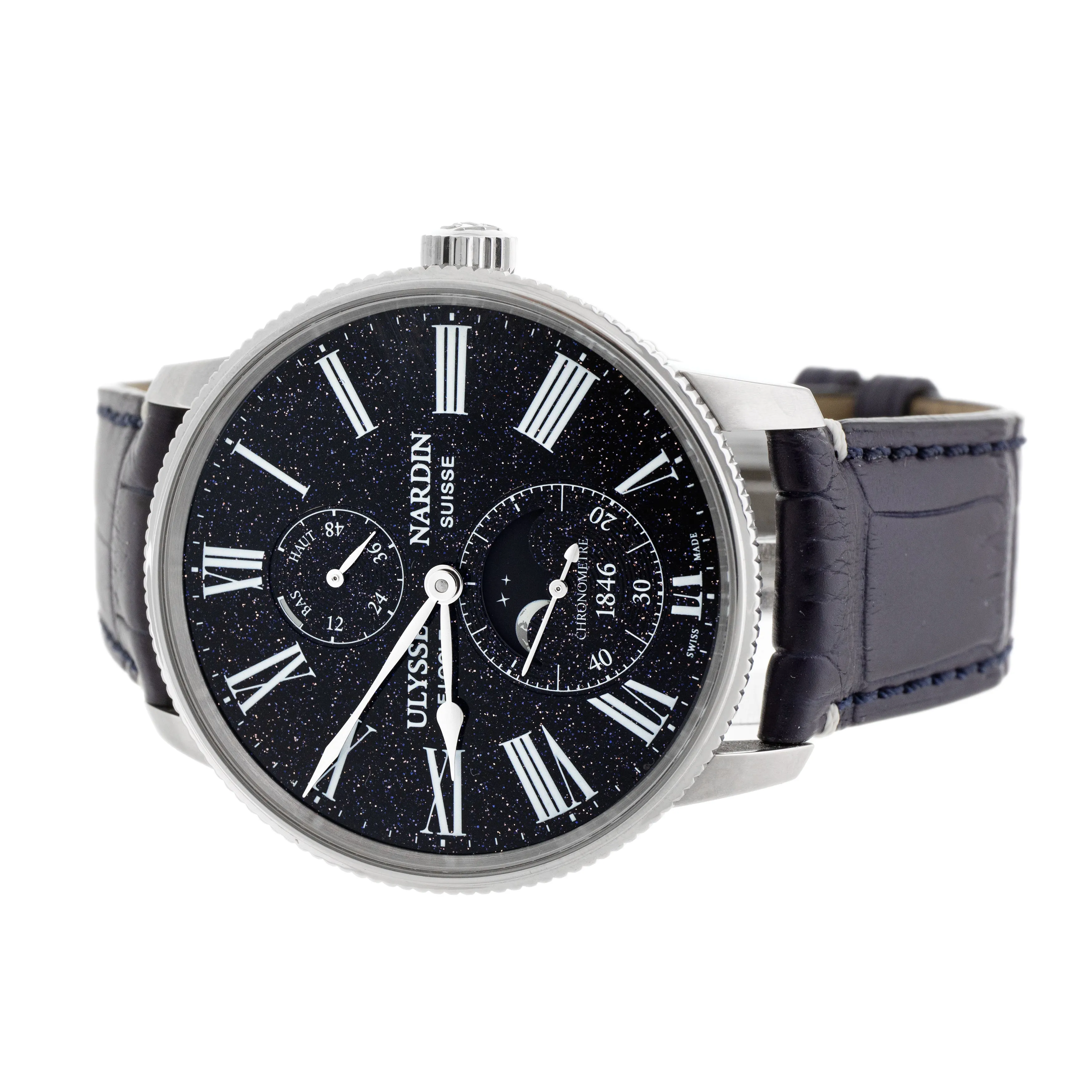 Ulysse Nardin Marine Torpilleur Aventurine Blue Steel 42mm 1193-310LE Full Set