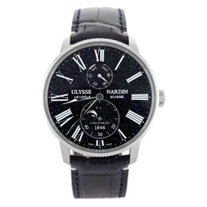 Ulysse Nardin Marine Torpilleur Aventurine Blue Steel 42mm 1193-310LE Full Set