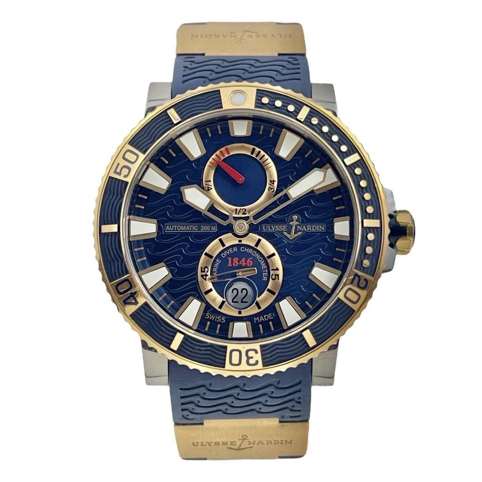 Ulysse Nardin Maxi Marine Diver Steel and Gold 45mm Automatic Men’s Watch 265-90