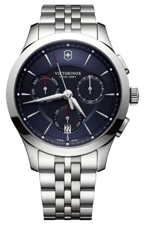 Victorinox Swiss Army Alliance Chronograph Stainless Steel Blue Dial Day/Date Quartz Mens Watch 241746