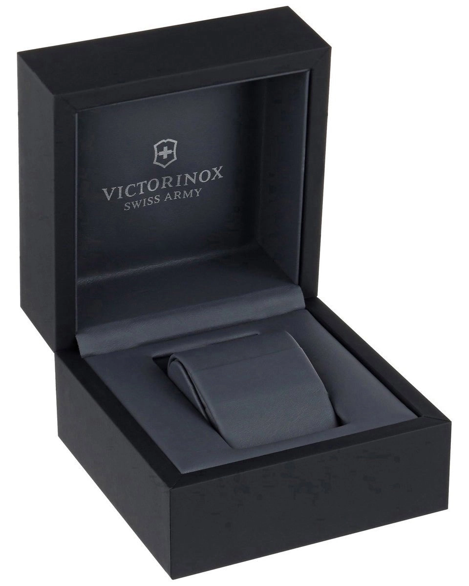 Victorinox Swiss Army I.N.O.X. Stainless Steel Green Dial Paracord Band Interchangeable Green Rubber Strap Date Quartz Mens Watch 241727.1