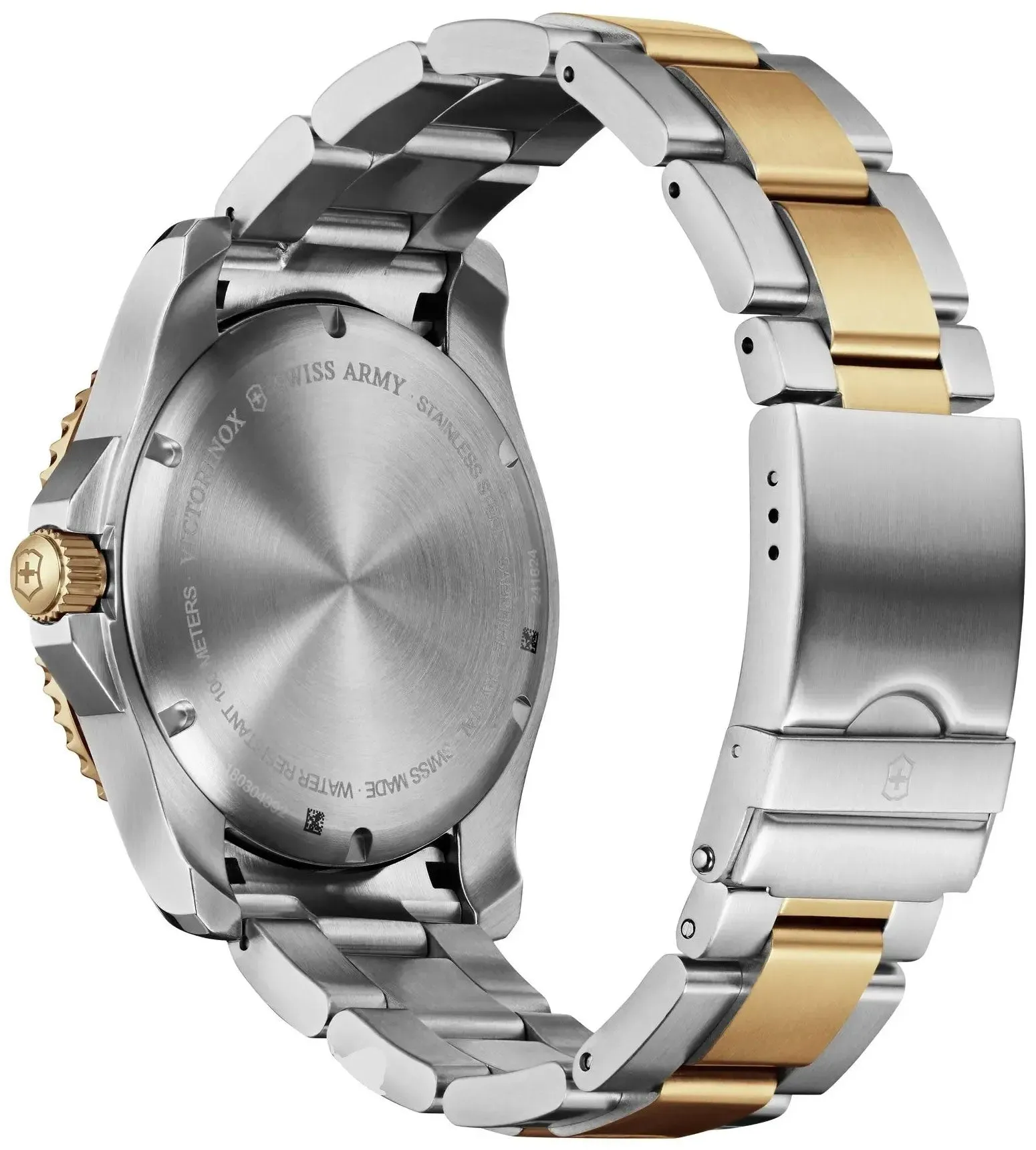 Victorinox Swiss Army Maverick Two-Tone Stainless Steel Black Dial Date Mens Watch 241824
