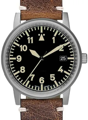Vintage Aviator Grey Leather 3H100 - Sapphire