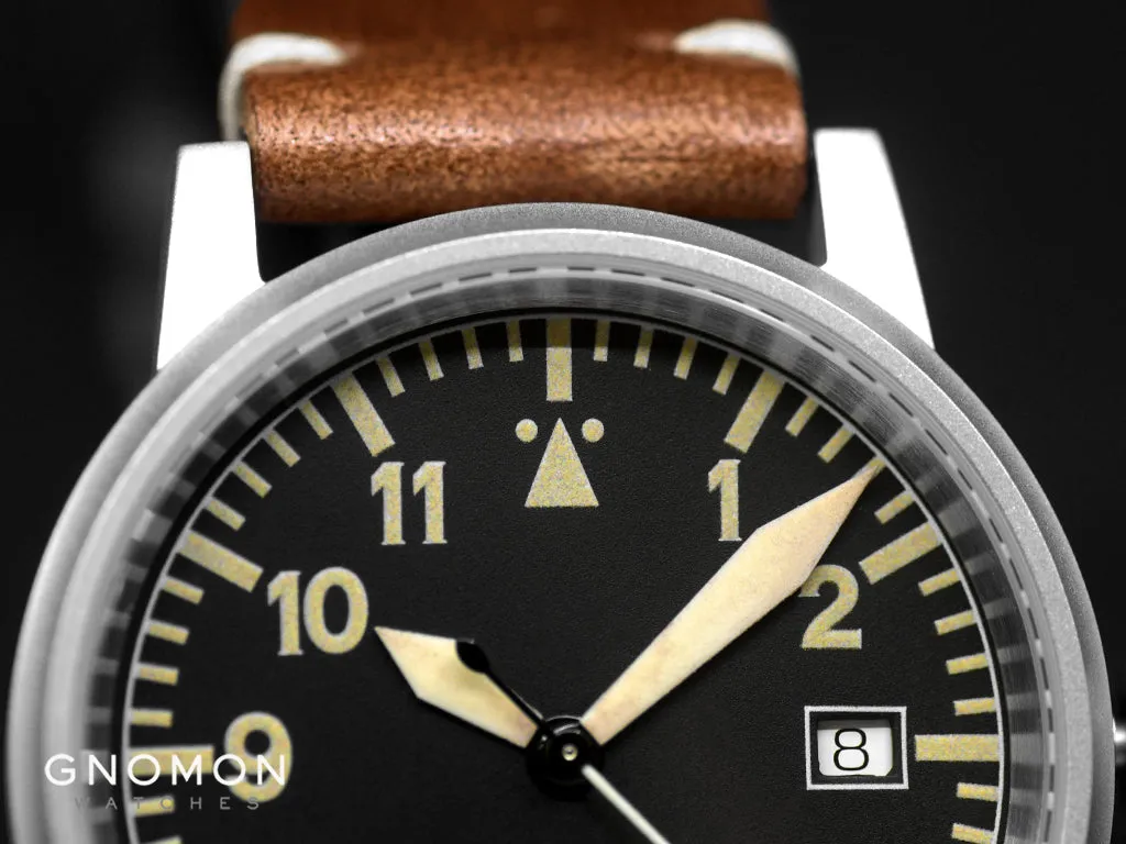 Vintage Aviator Grey Leather 3H100 - Sapphire