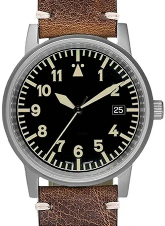 Vintage Aviator Grey Leather 3H100 - Sapphire