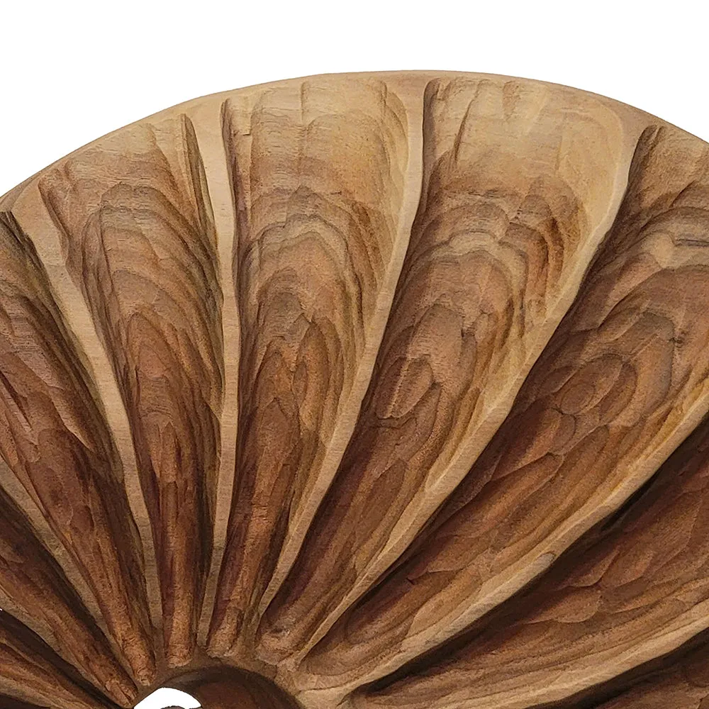 Wall Sculpture "Bleached Walnut Fibonacci Shell" by Andy DiPietro