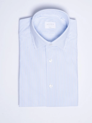 White/Blue Striped Active Shirt