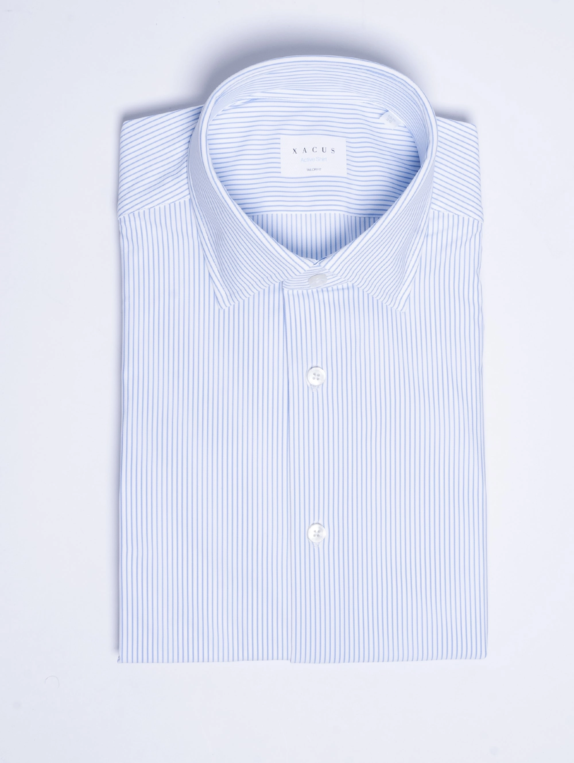 White/Blue Striped Active Shirt