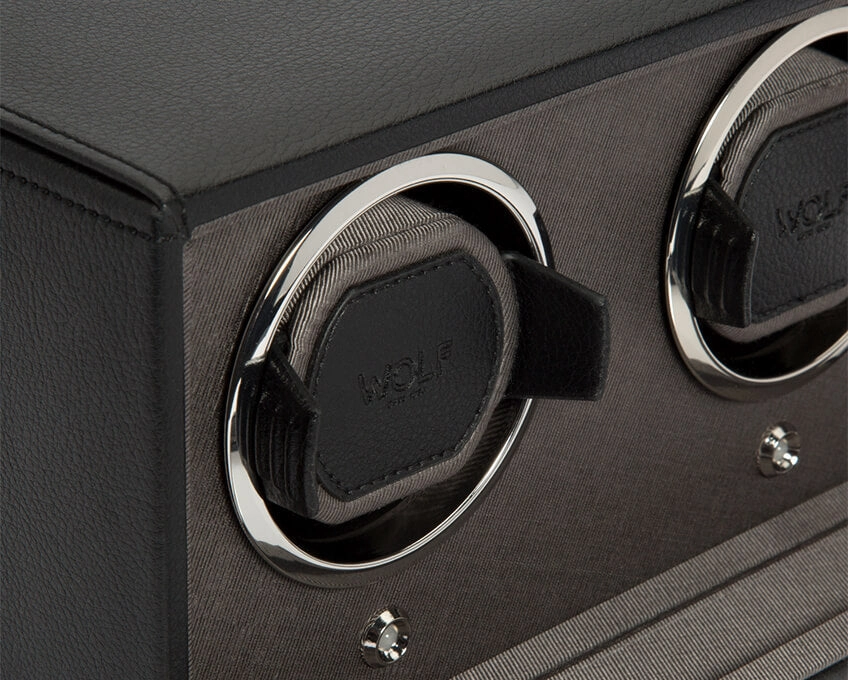WOLF Cub Watch Winder Double Black 461203