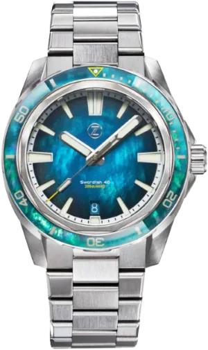 Zelos Swordfish 40mm Teal MOP