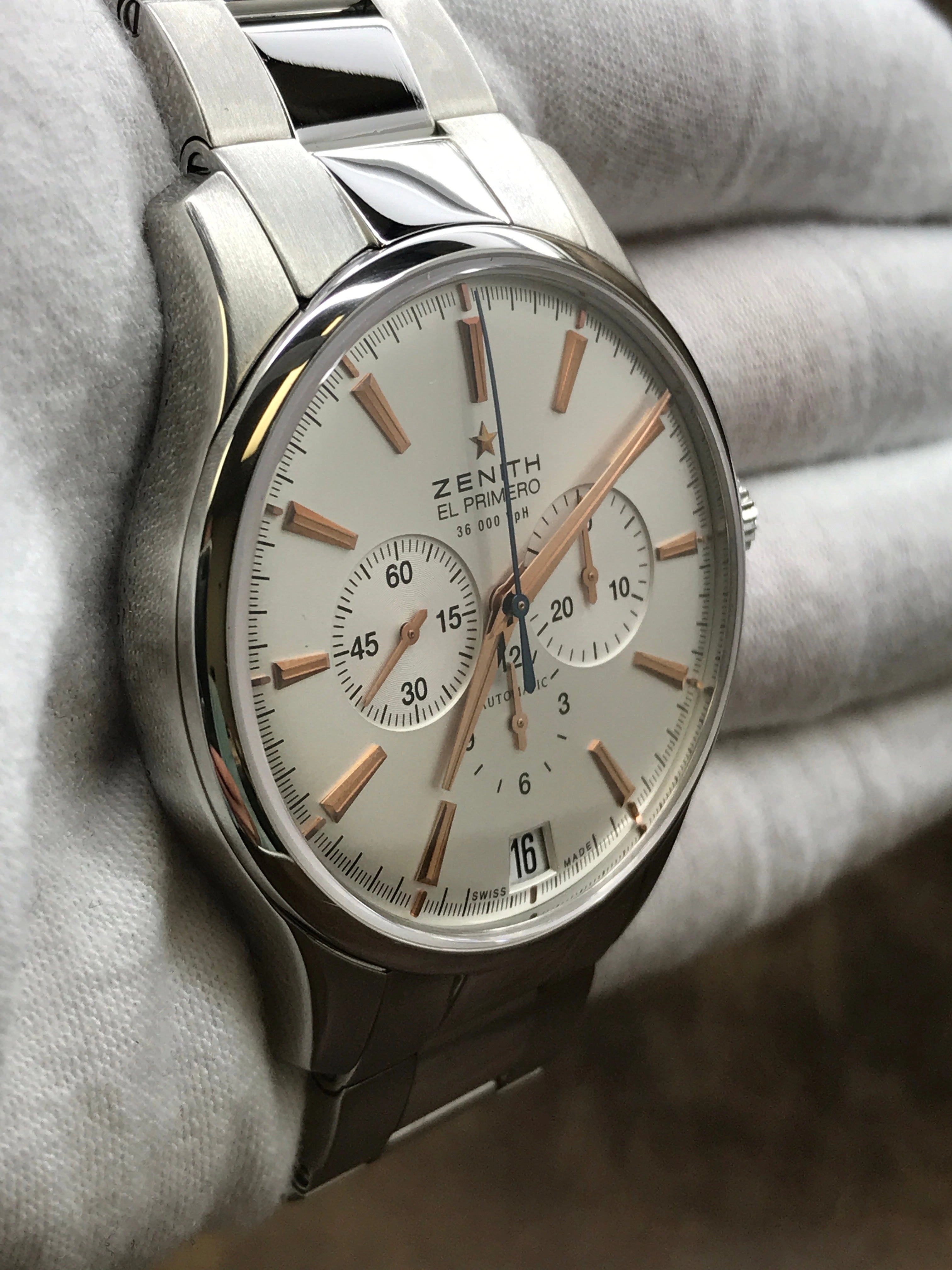 Zenith El Primero Captain Chronograph 03.2110.400 Silver Dial Automatic Men's Watch